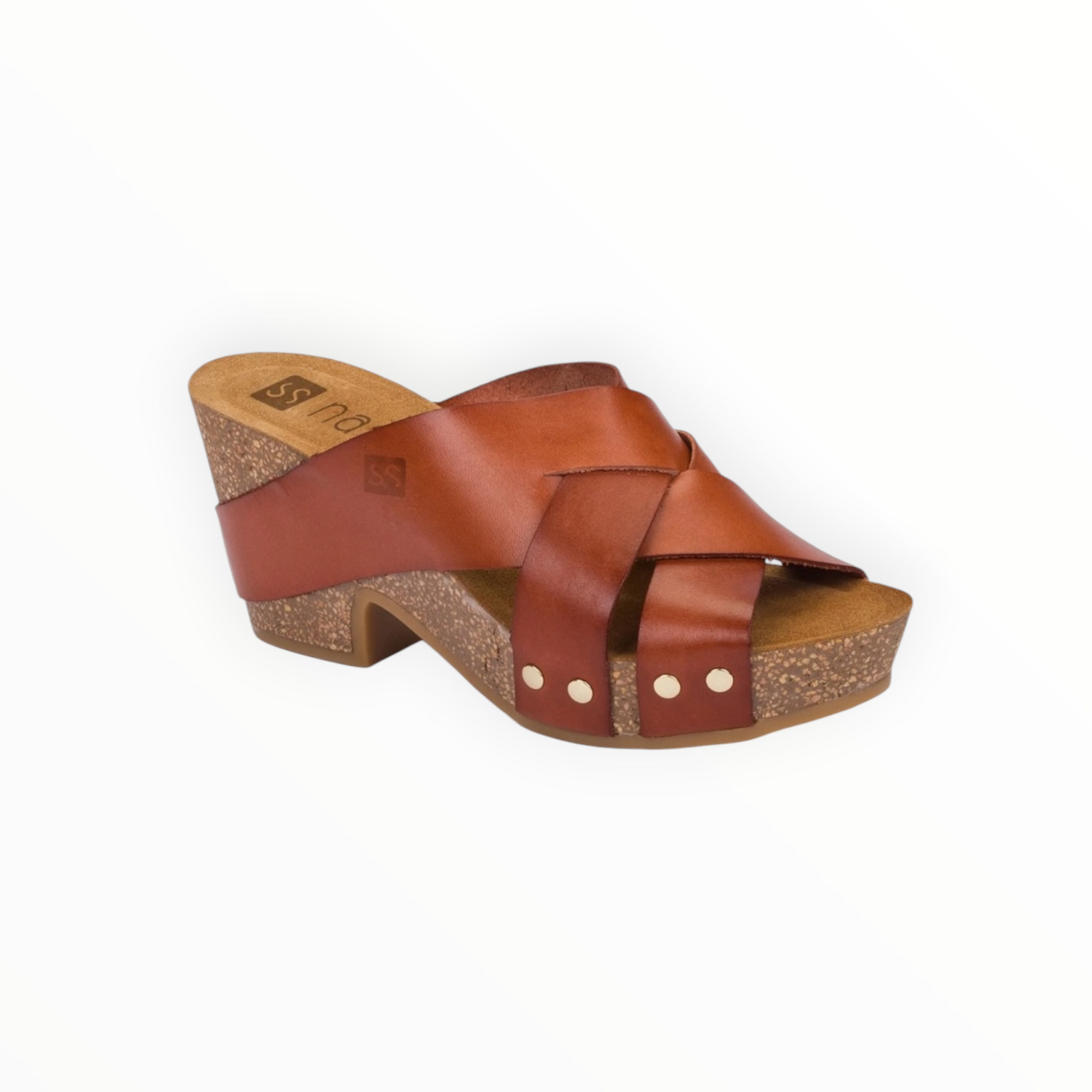 nassima Kilda Wedge Sandal - Brown