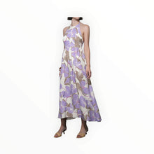 Greylin Ayla Braided Halter Strap Maxi Dress - Cream/Lilac
