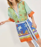 ALÉMAIS Surrealist Summer V Mini Dress - Multi