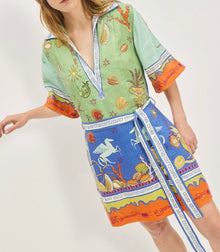 ALÉMAIS Surrealist Summer V Mini Dress - Multi