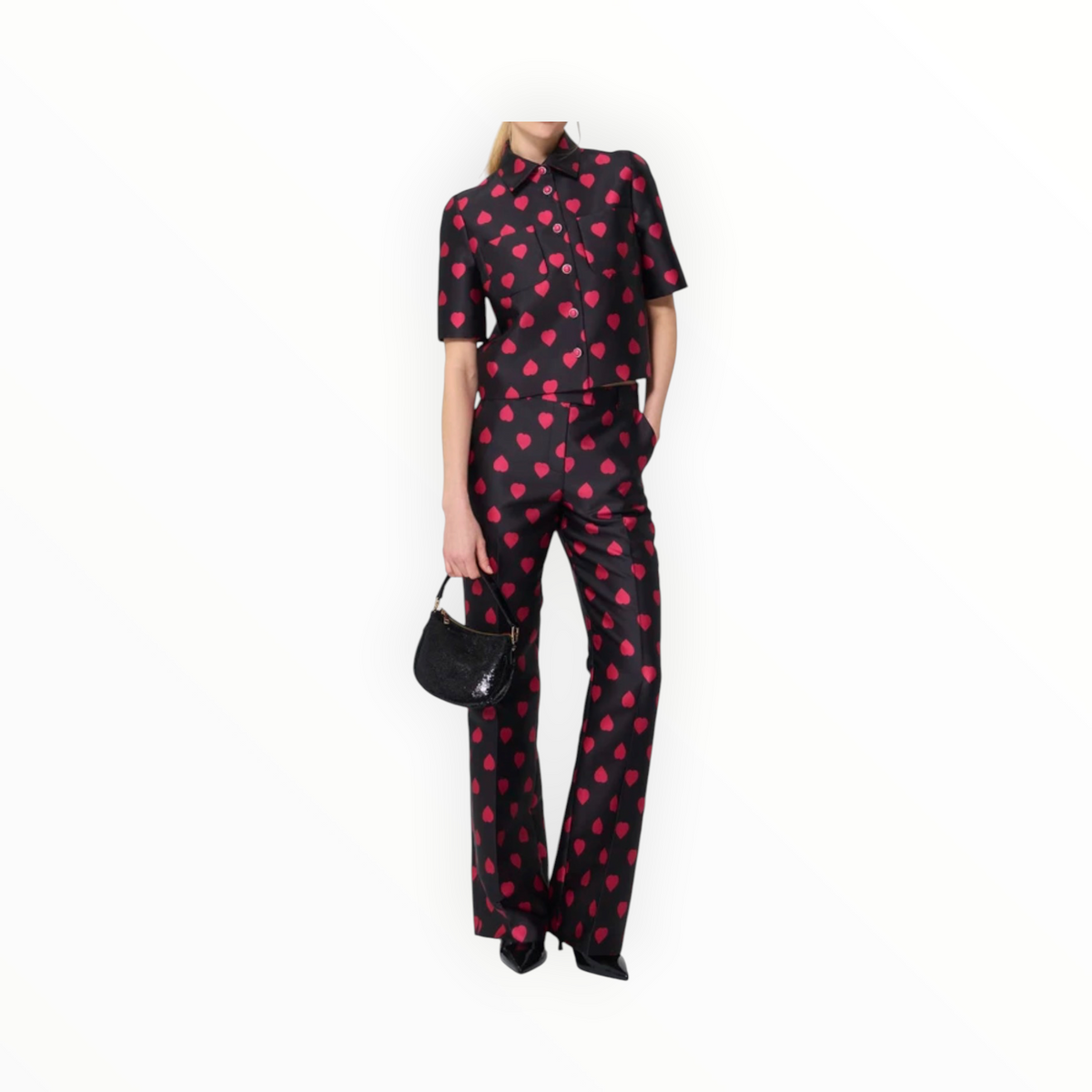 Tara Jamon Pitt Pant - Black Heart Print