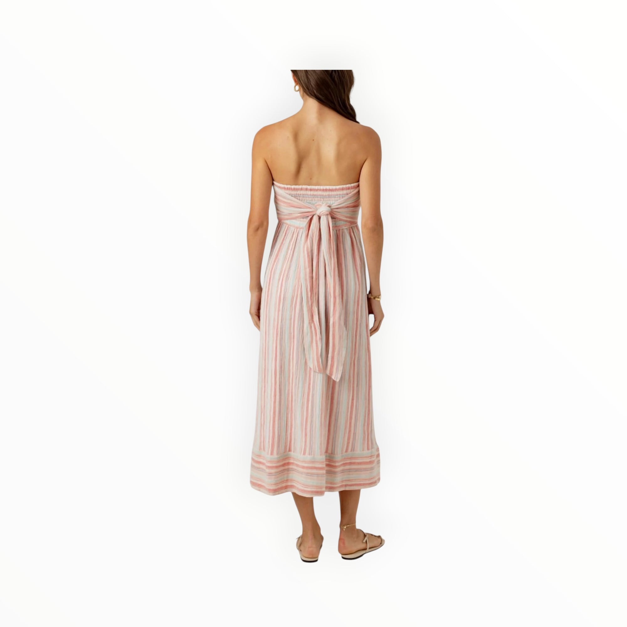 sundays Jade Dress - Rainbow Striped