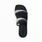 BERNARDO Andorra Slide Sandal - Black/Off White Glove Leather