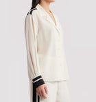 Frame The Silk Pajama Button Up Shirt - Alabaster Multi