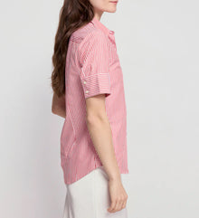 The Shirt by Rochelle Behrens The Short Sleeve Shirt - Red/White Stripe