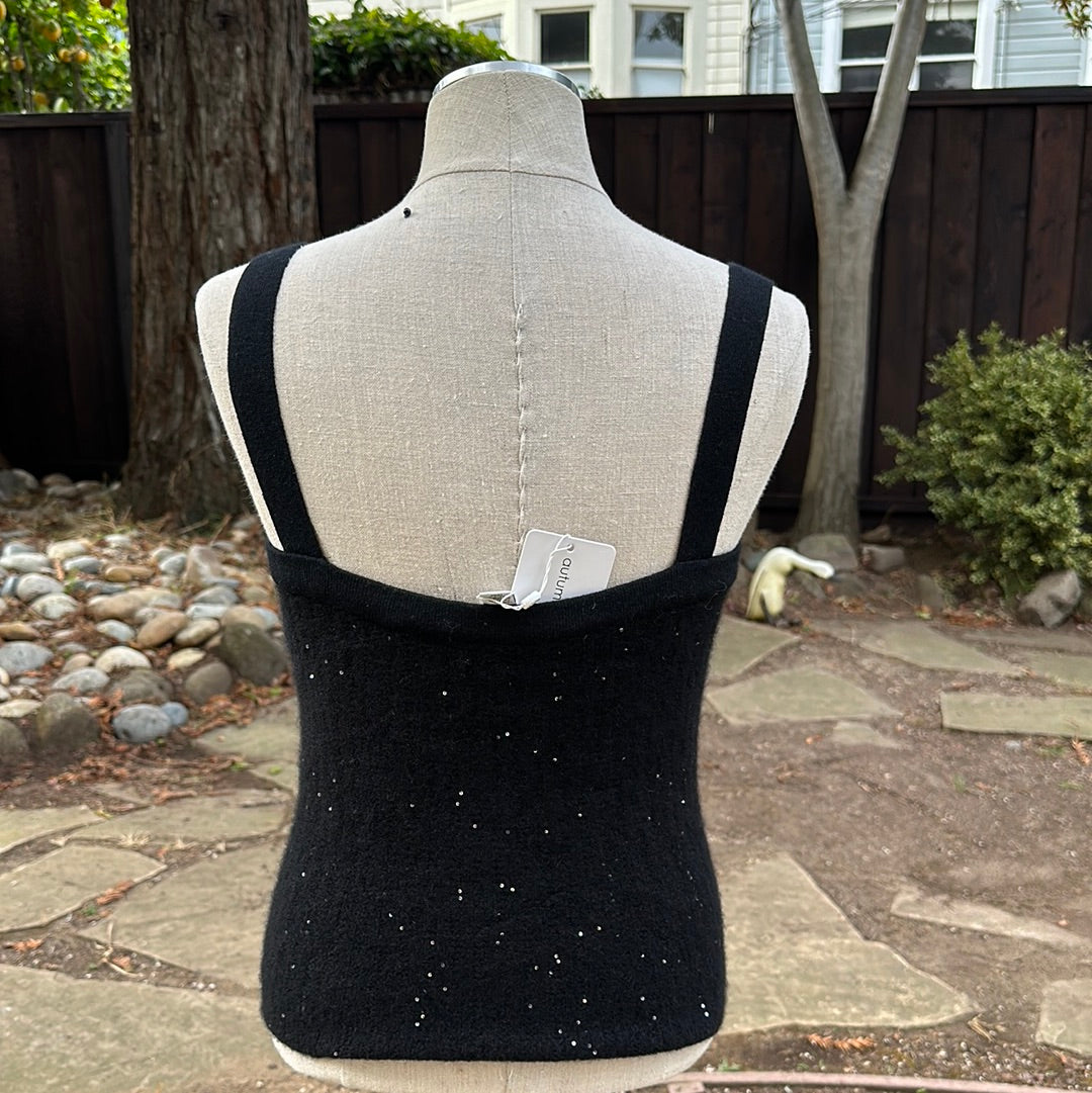 Autumn Cashmere Sequin Tank - Black