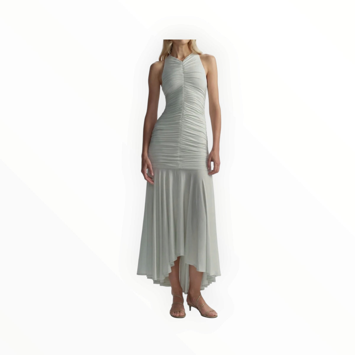A.L.C. Ayla Ruched Knit Midi Dress - Pale Mint
