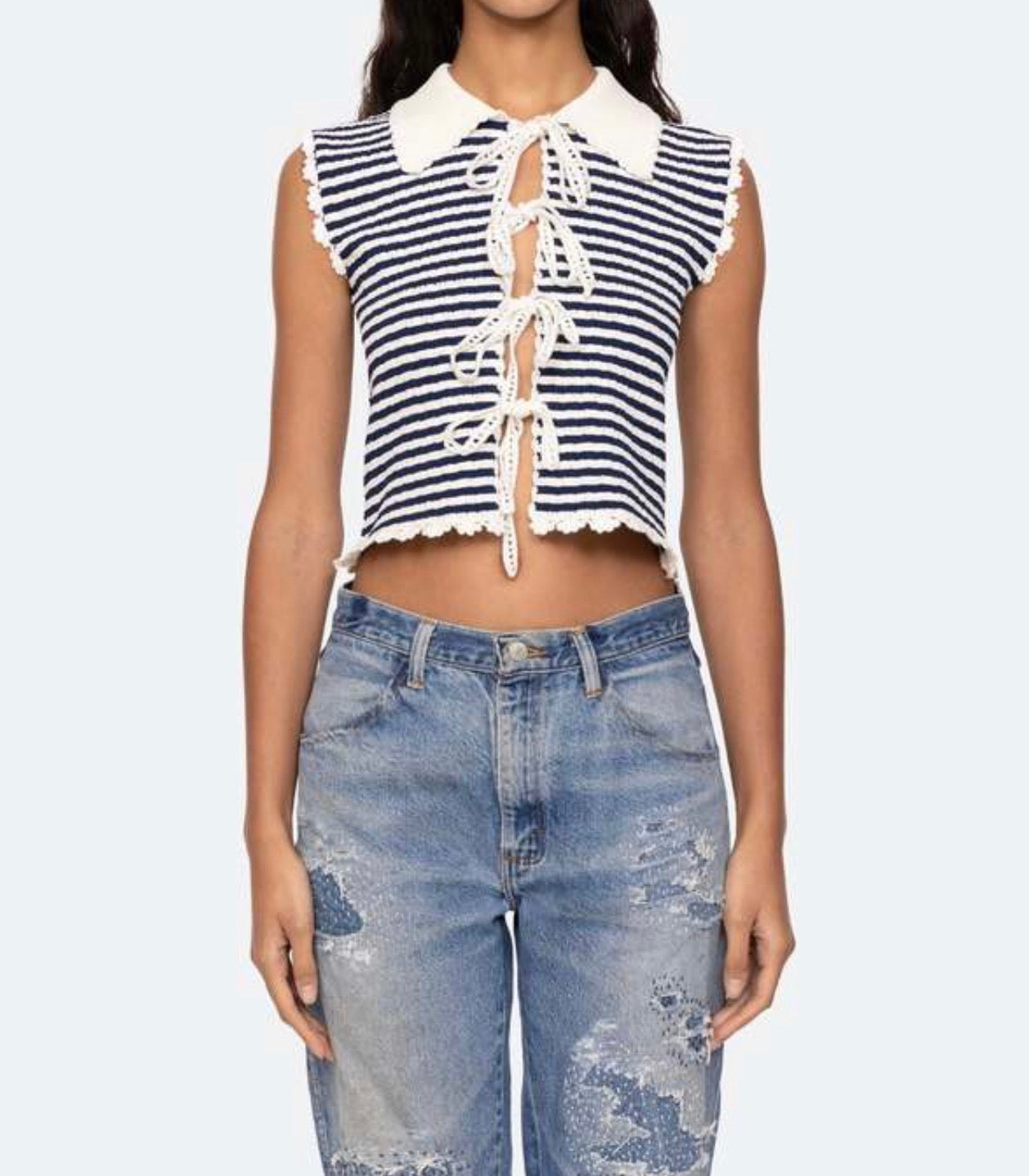 Sea New York Addy Striped Knit Vest - Multi