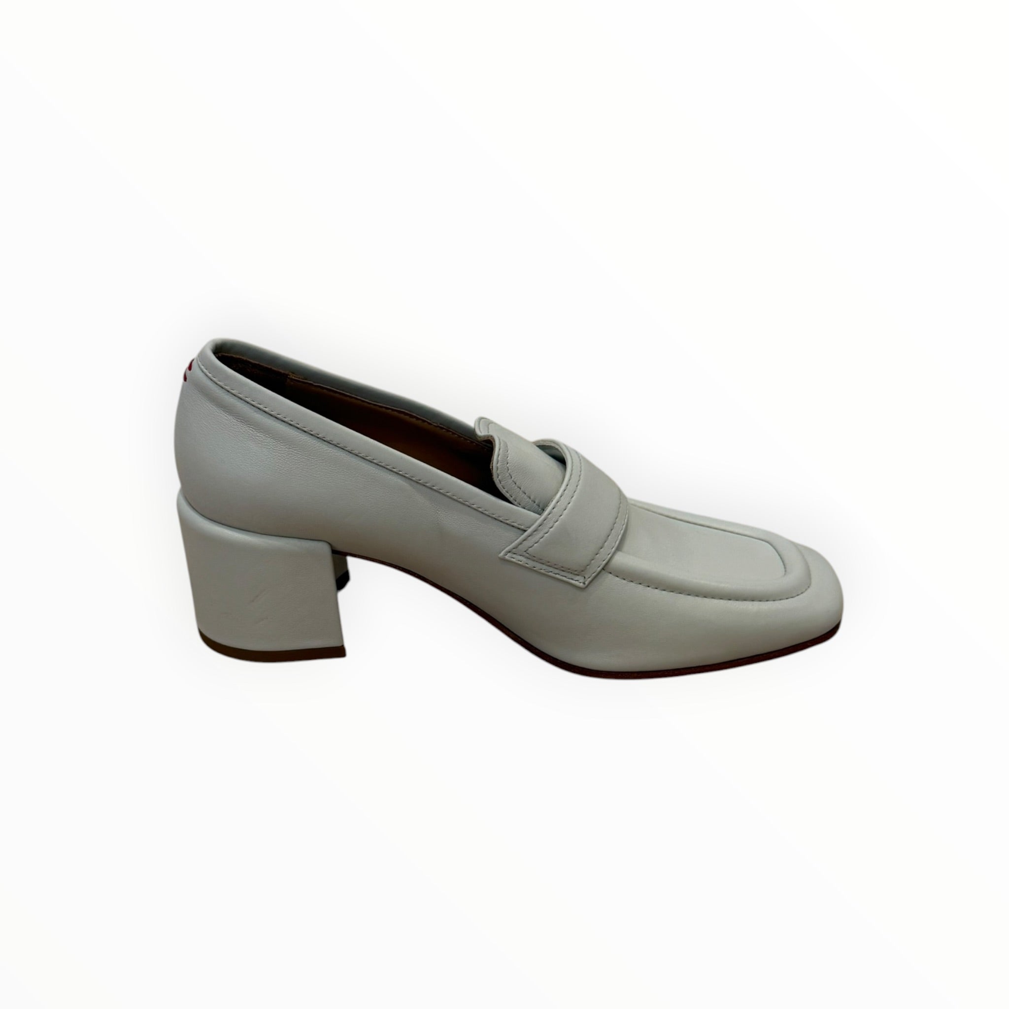 Halmanera Cecil 21 Leather Pump - Bone