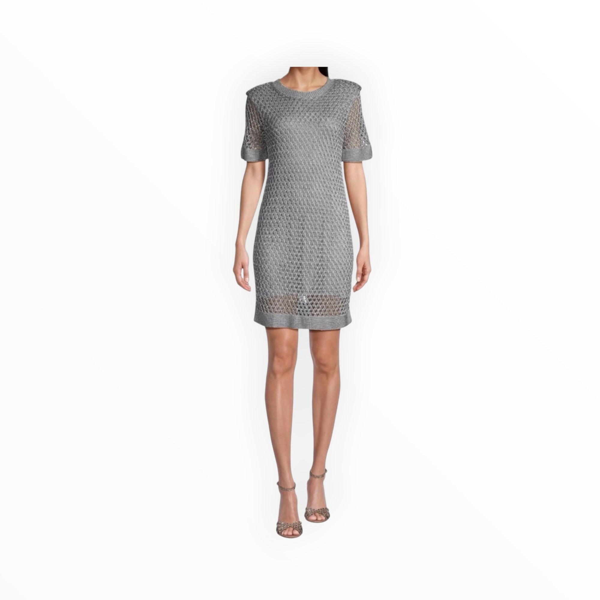 Milly Sinclair Metallic Crochet Dress