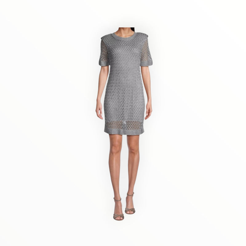 Milly Sinclair Metallic Crochet Dress