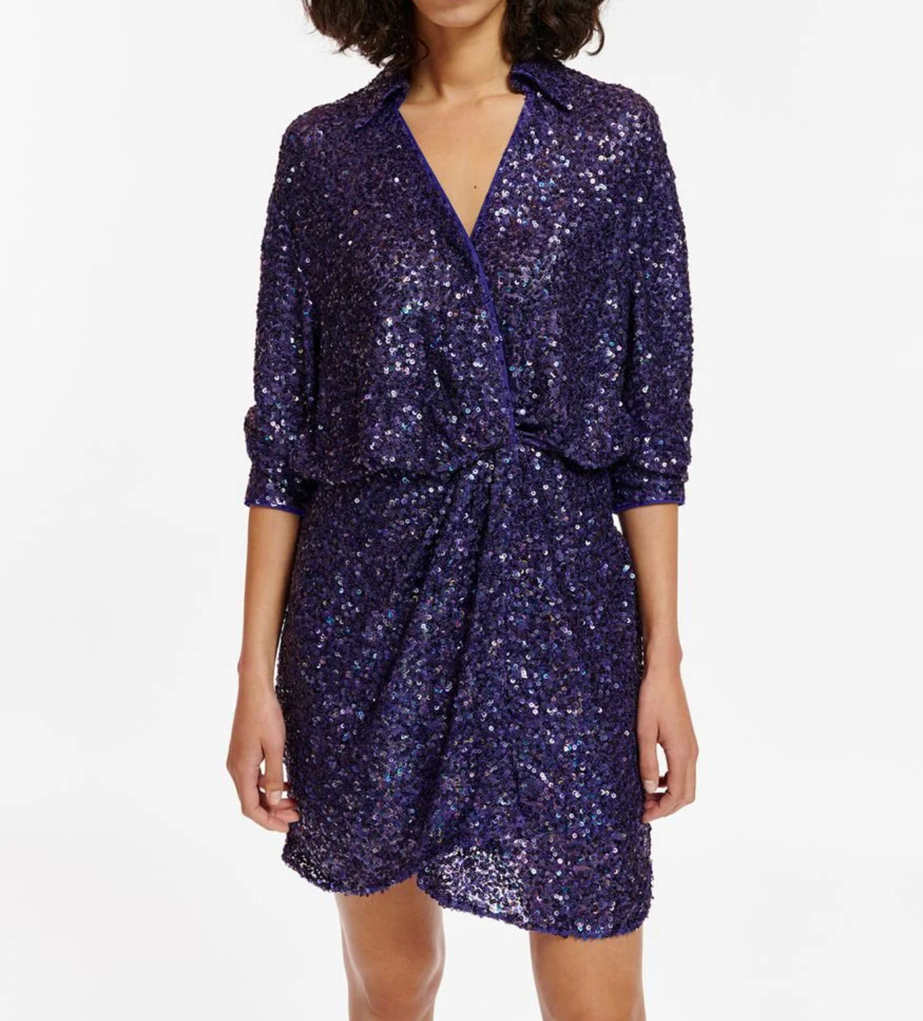 Essentiel Antwerp Entire Sequin Dress - Indigo/Night Reflection