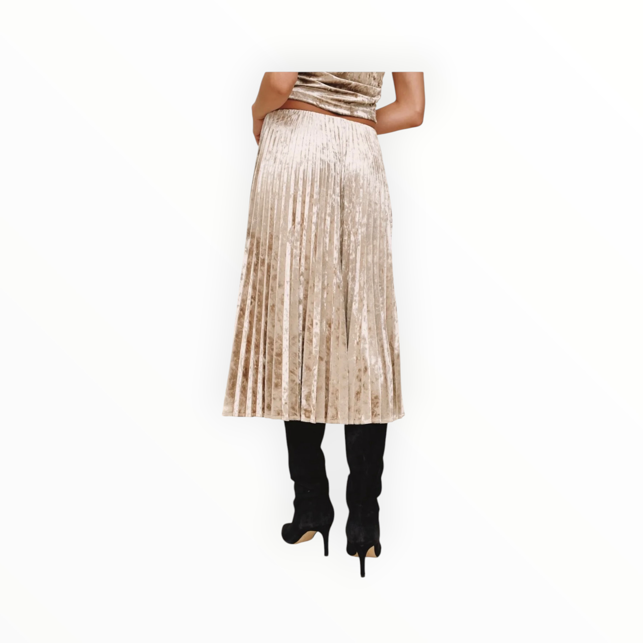 Bella Dahl Clean Waist Pleated Skirt - Mocha Softee