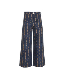 SZ Blockprints Maggi Disco Pants - Deep Blue/Gold