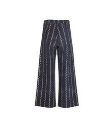 SZ Blockprints Maggi Disco Pants - Deep Blue/Gold