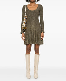 STAUD Staud Raquel Dress - Metallic Gold