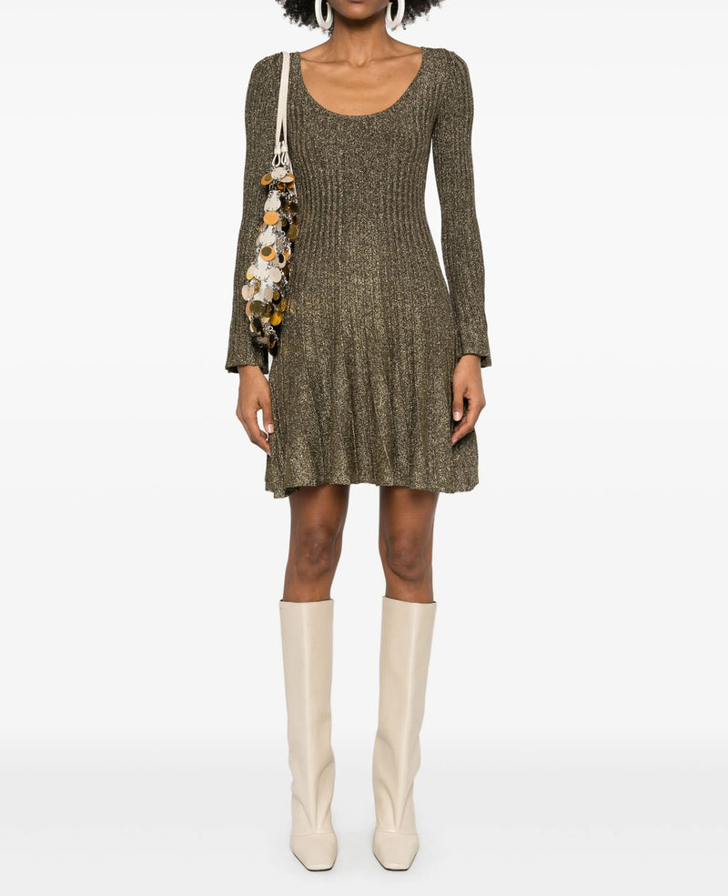 STAUD Staud Raquel Dress - Metallic Gold