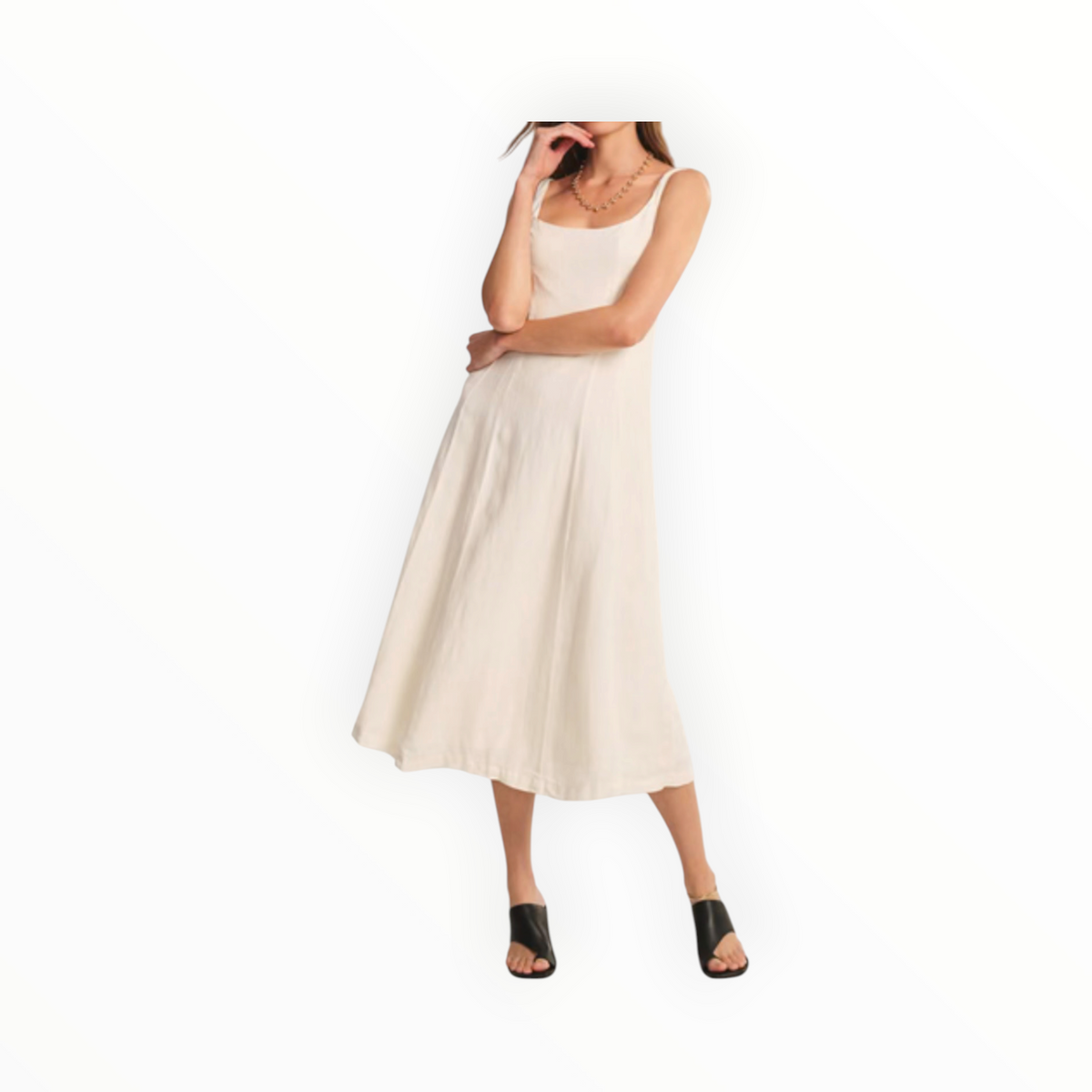 Velvet by Graham & Spencer Austen Linen Dress - Chalk