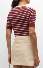 A.L.C. Fisher Top - White/Syrah Stripe