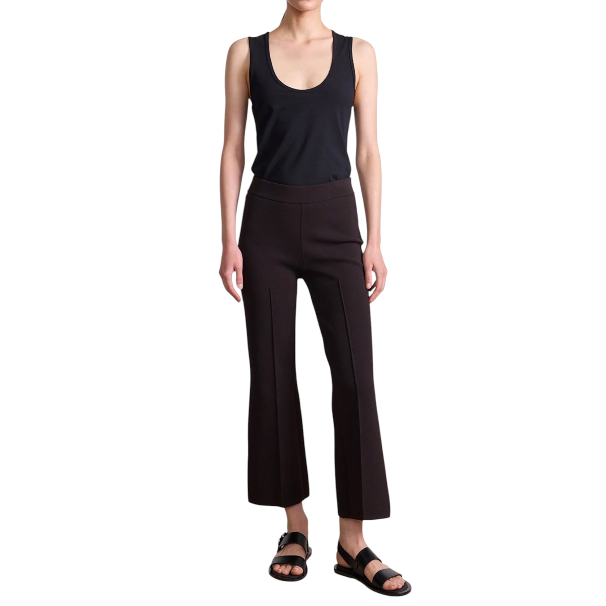 Apiece Apart Rene Pull On Pant - Deep Espresso