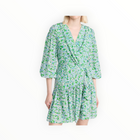 Shoshanna Nicola Floral Print Ruffle Dress - Spring Green Multi