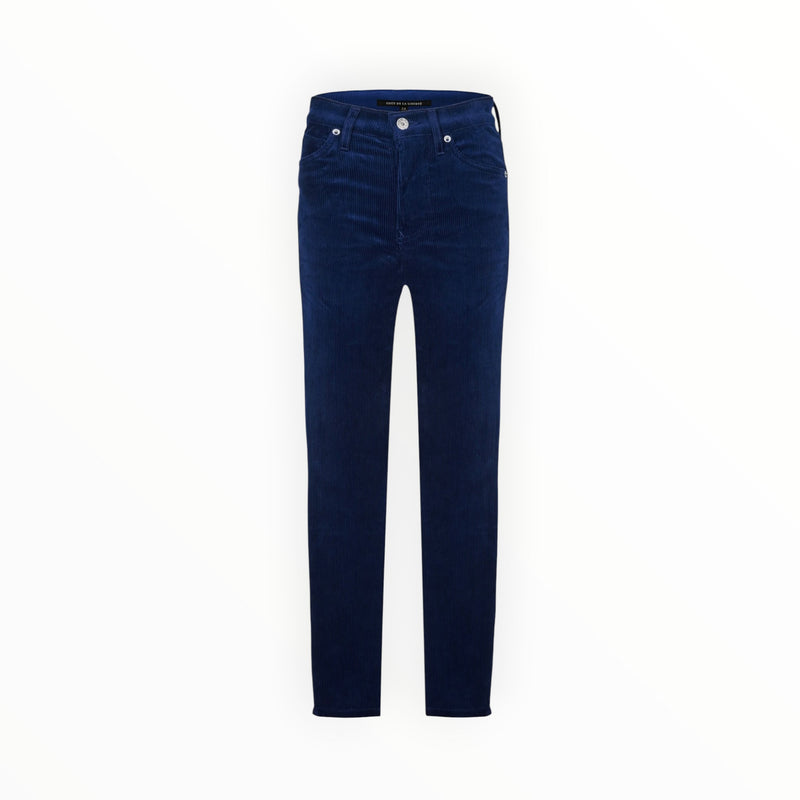 Coût De La Liberté Elle Stretch Cord HR Skinny Button Fly - Navy