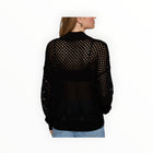 Autumn Cashmere Mesh Bomber - Black