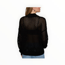 Autumn Cashmere Mesh Bomber - Black