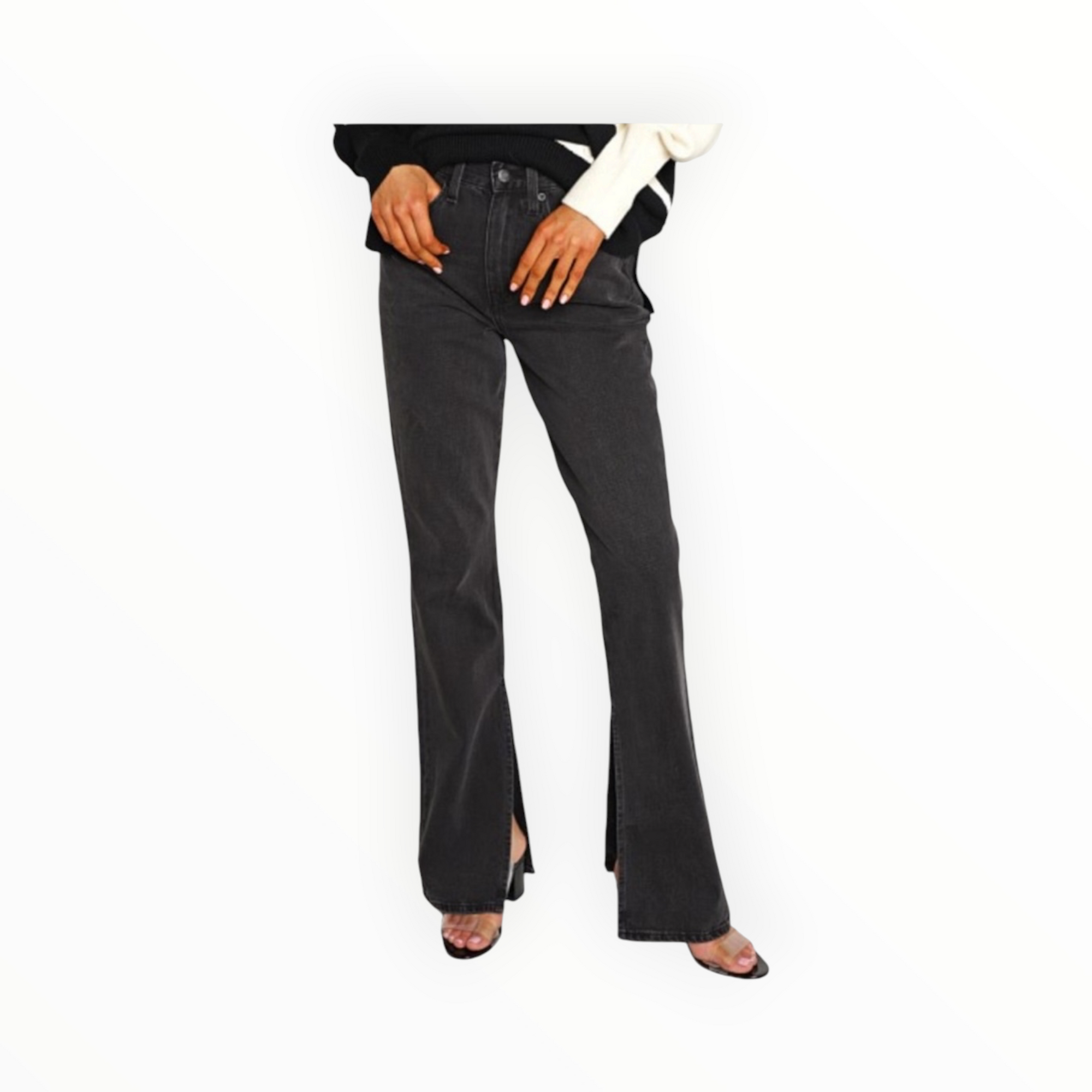 Pistola Alexa High Rise Slim Flare W/Slit - Dark Sky