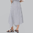 Closed Asymmetrical Striped Skirt