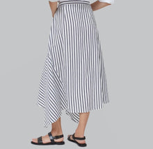 Closed Asymmetrical Striped Skirt