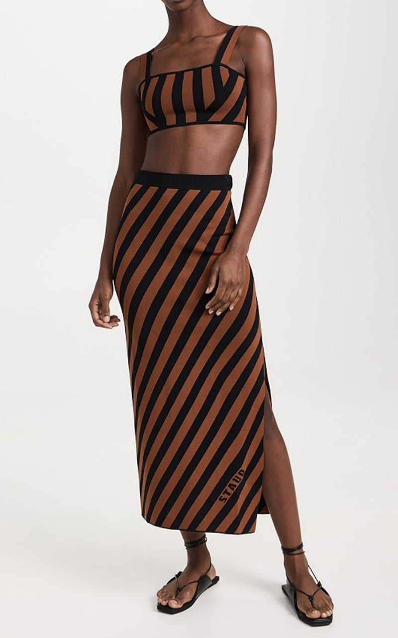STAUD Zola Top - Brown Multi