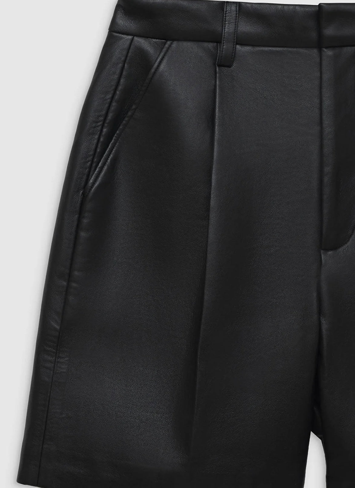 Anine Bing Carmen Short - Black Recycled Leather