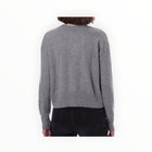Minnie Rose Cashmere Ski Out West Sweater - Grey/White