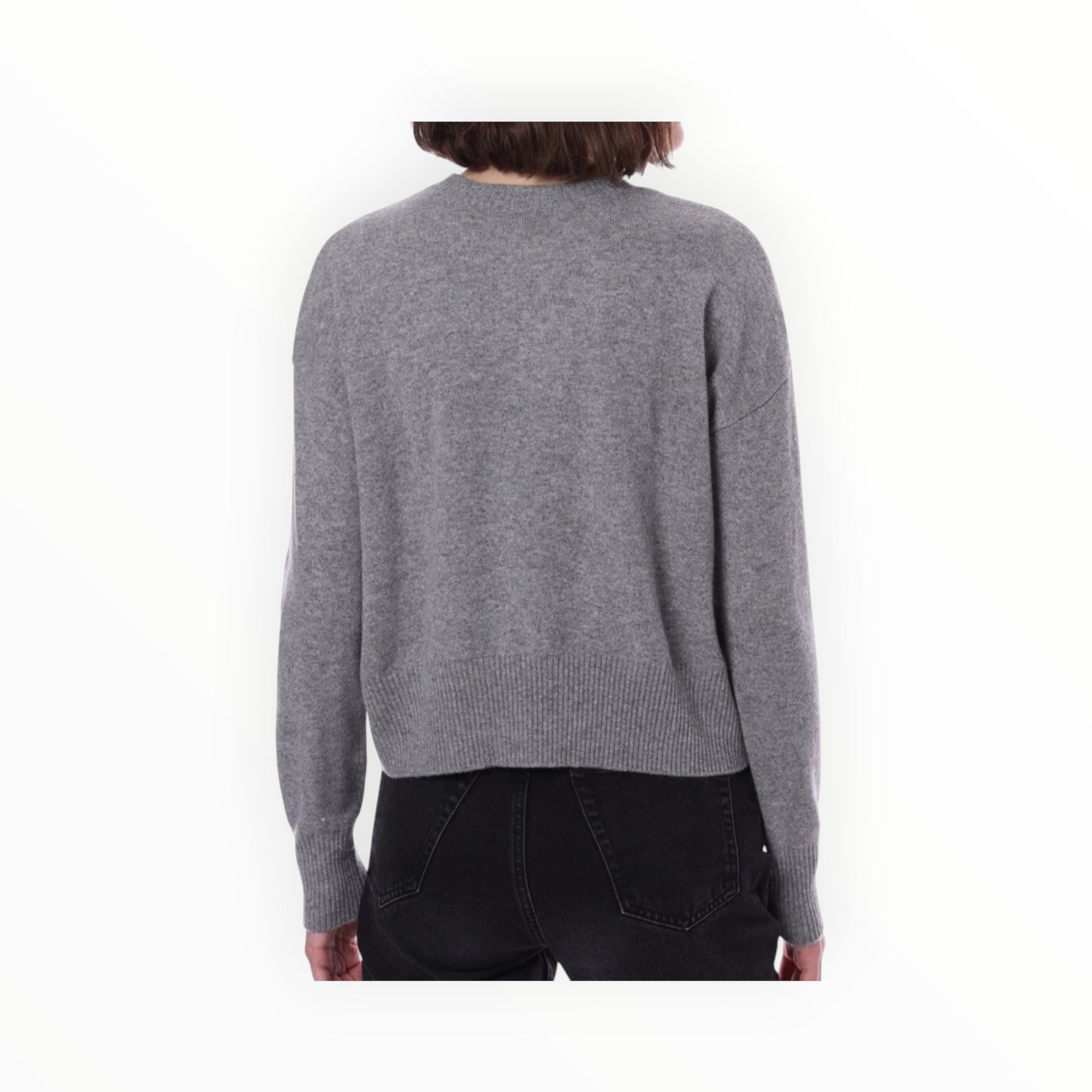 Minnie Rose Cashmere Ski Out West Sweater - Grey/White
