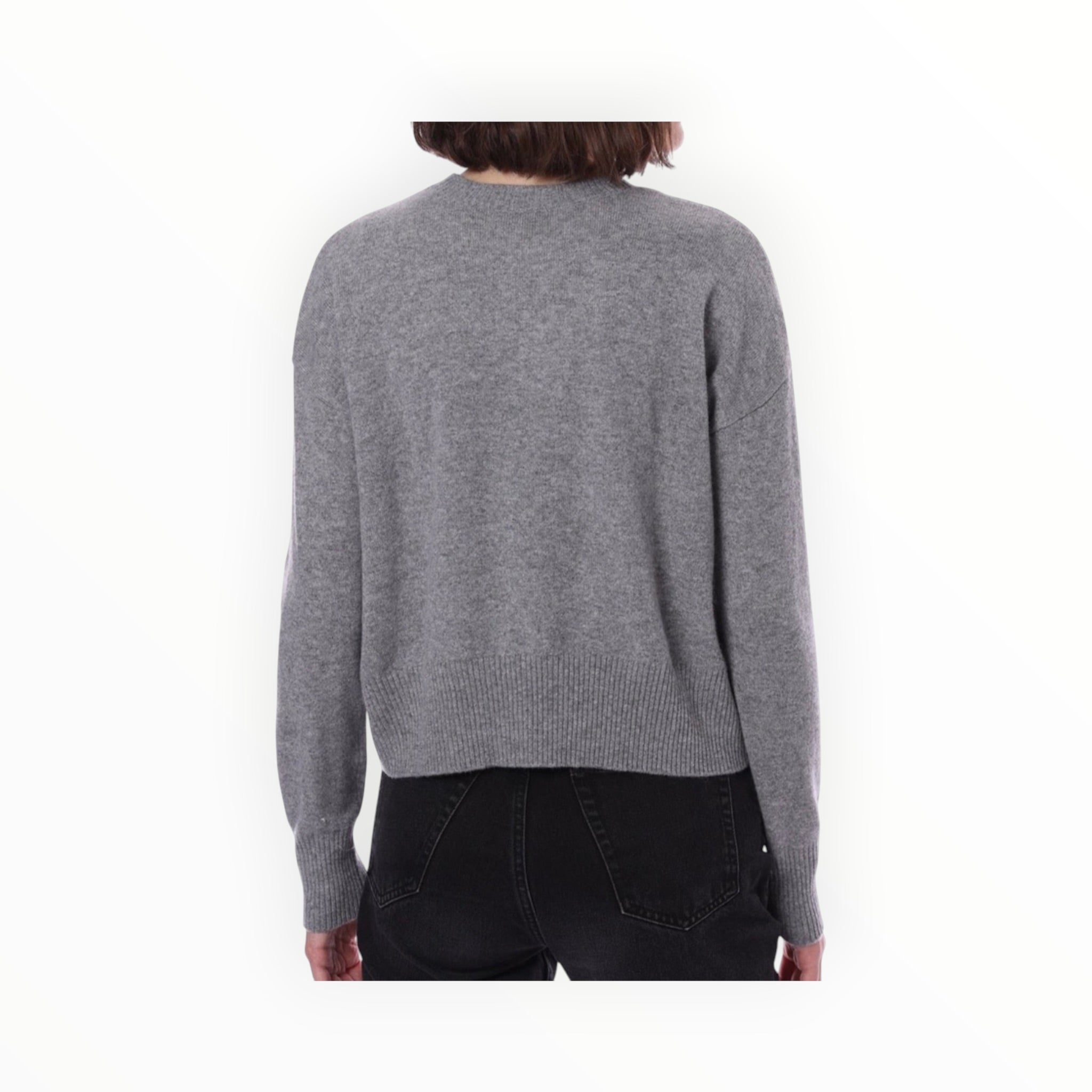 Minnie Rose Cashmere Ski Out West Sweater - Grey/White