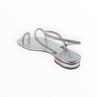 C o R N E T T I Romelide Sandal - Clear Rhinestones & Silver Insole