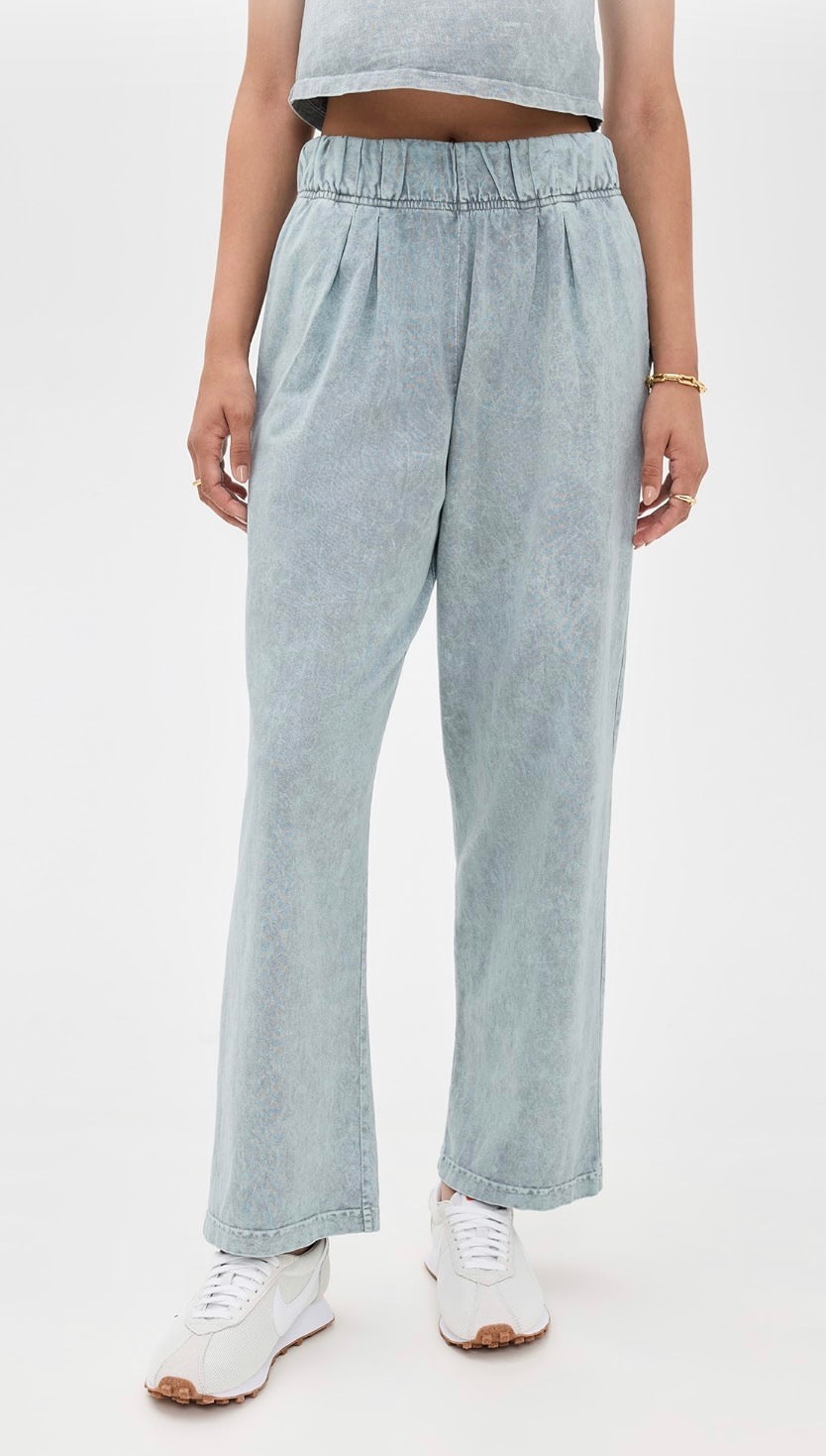 Les Tien Penny Pleat Front Pants - Slate Grey Mineral