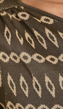 MISA Lainey Dress - Olive Geo Stripe