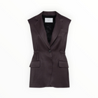 TELA Single-Breasted Vest - Plum