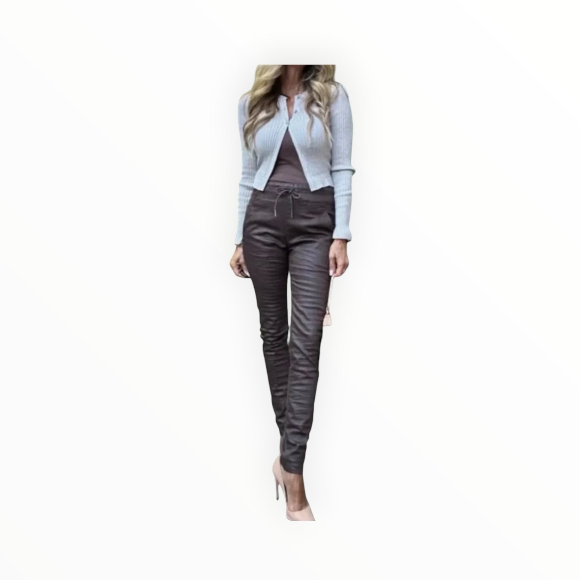 Bevy Flog Shely Pants - Brown Plaid