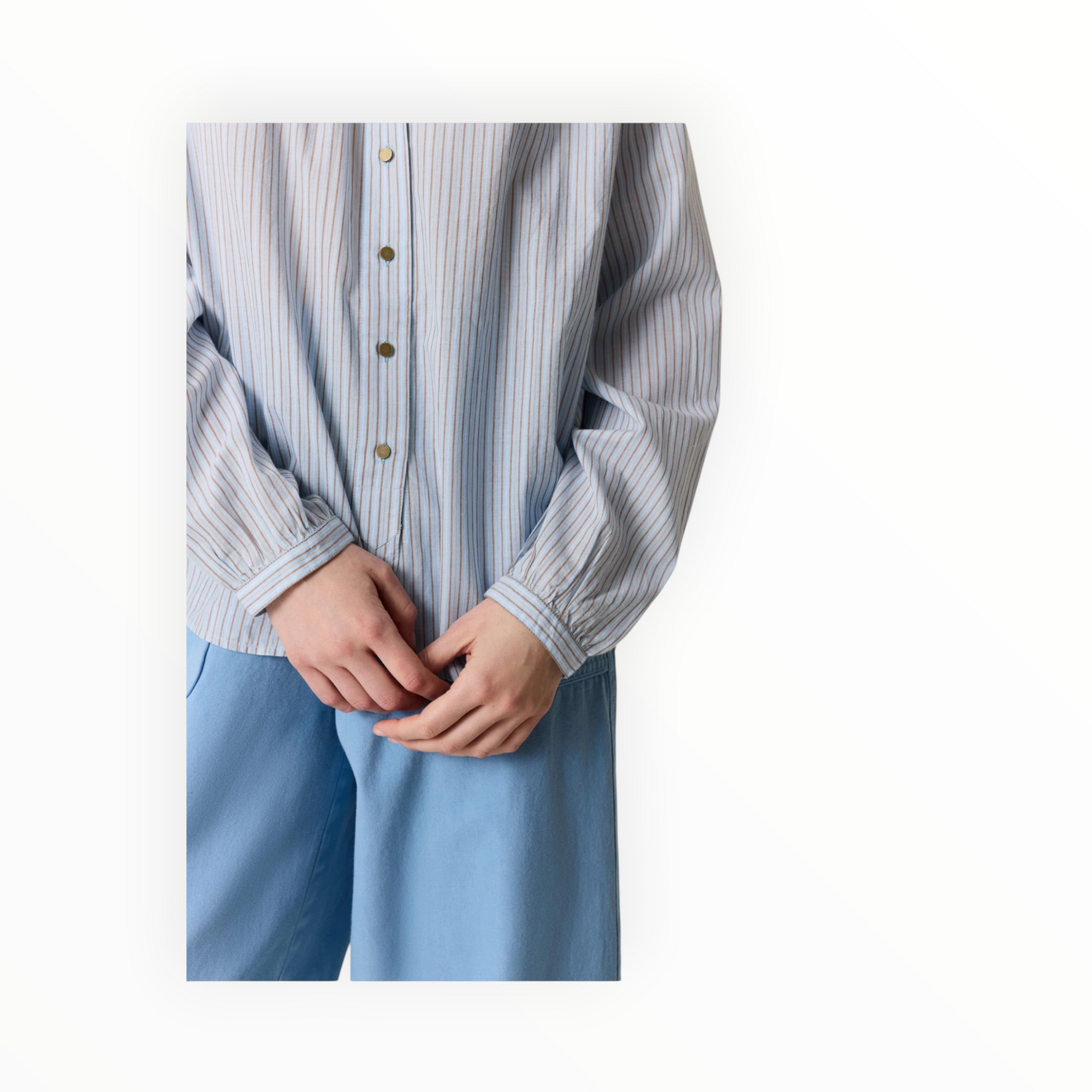 Leone & Harper Cirus Stripe Blouse - Blue