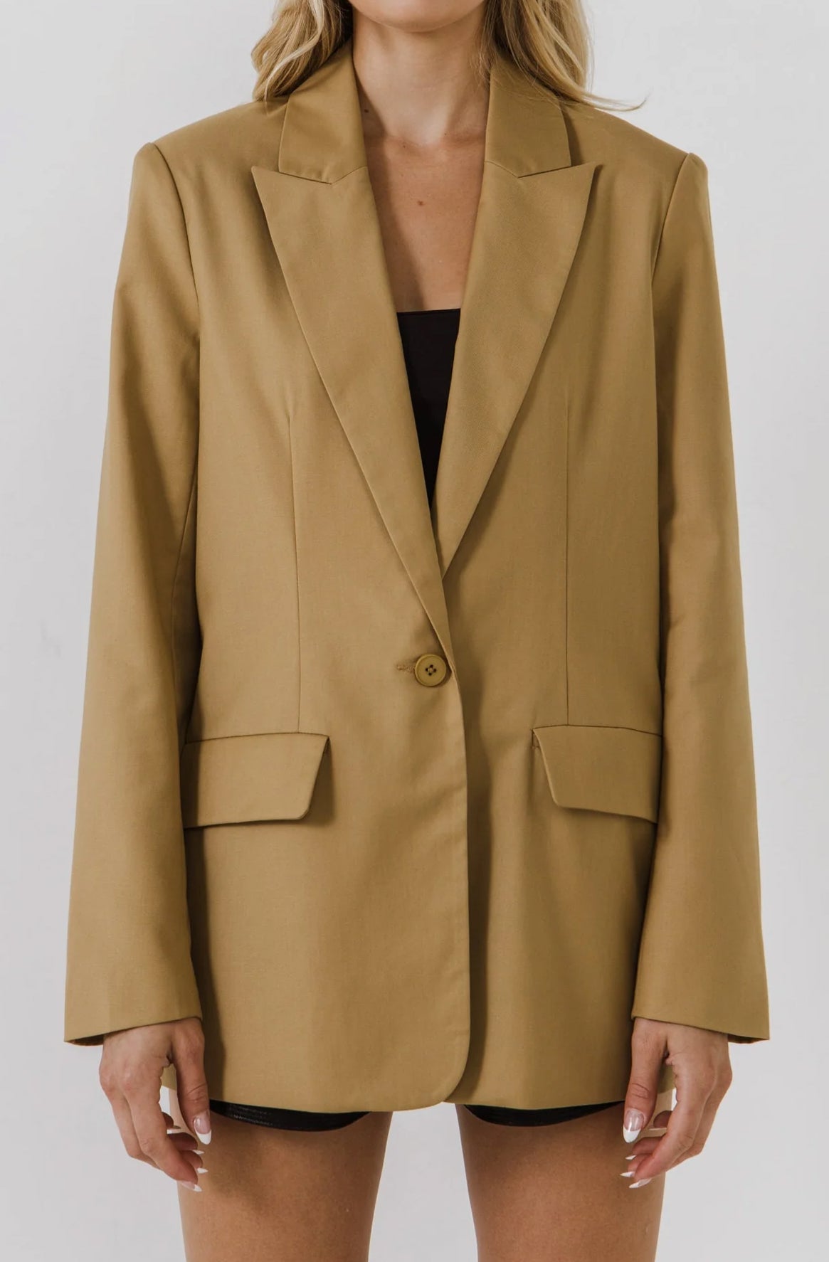 endless rose Single Breasted Blazer - Brown