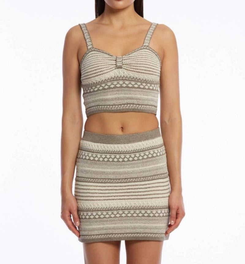 Knitss Kosmos Top - Rosemary/Sand