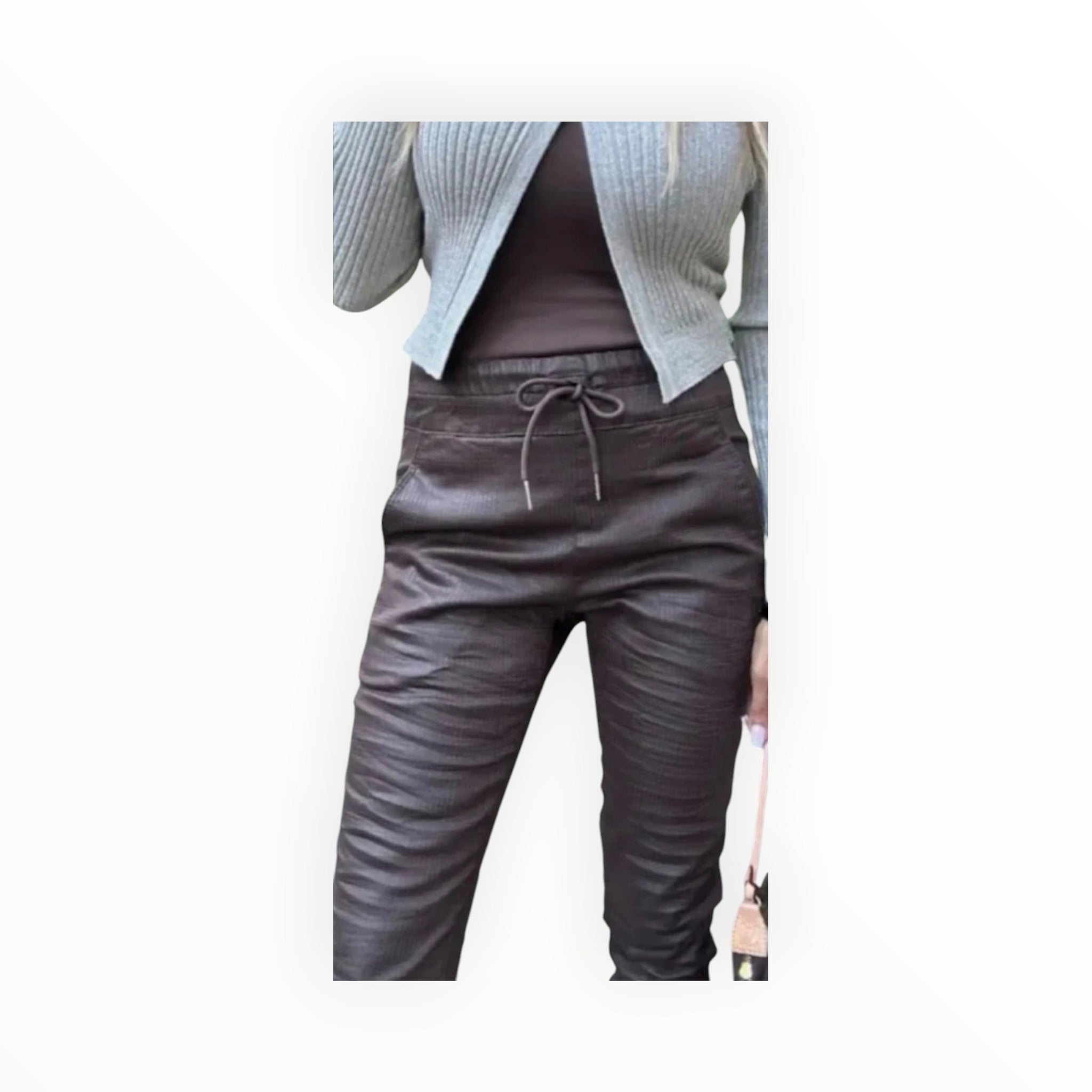 Bevy Flog Shely Pants - Brown Plaid