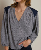Nation Ltd Twyla Long Sleeve Top - Tossed Geo