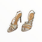 Schutz Talia Strappy Heels - Prata