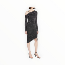 Jonathan Simkhai Sabine Metallic Ruched One-Shoulder Dress