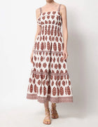 Omika Monroe Midi Dress - Adia Peach