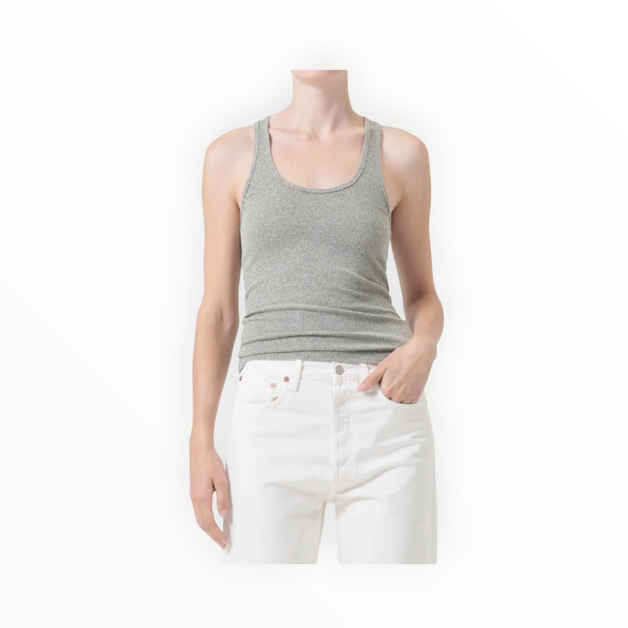 AGOLDE Bianca Tank Top - Celery